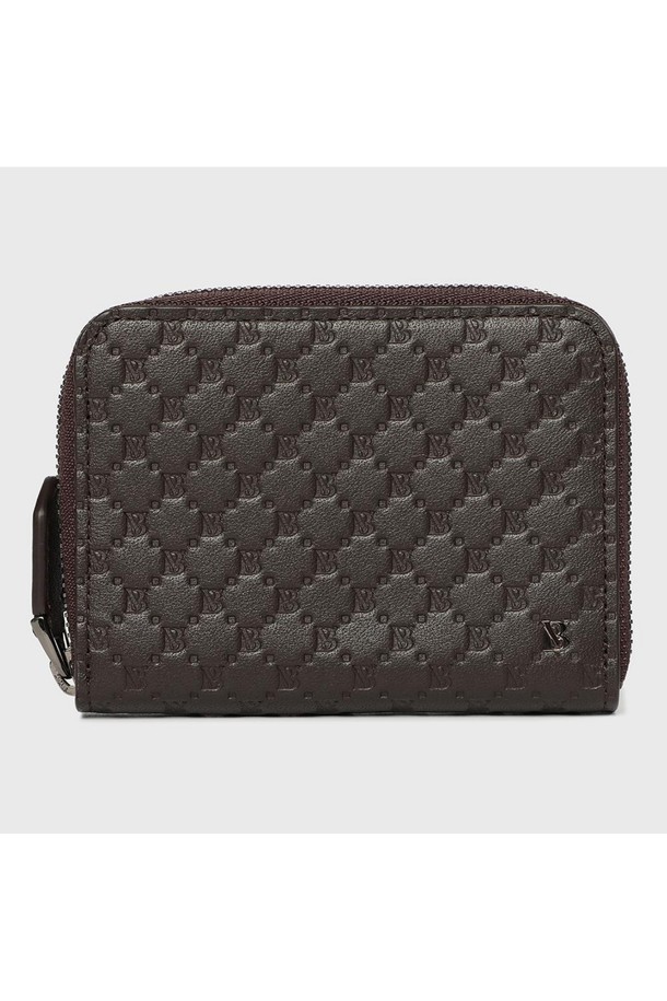 BENOVERO - 악세서리 - [베노베로] 알렉스 소프트 엠보 소가죽 탑지퍼 카드지갑 Cardholder 4cc brown (BJF1ACP5206W1)