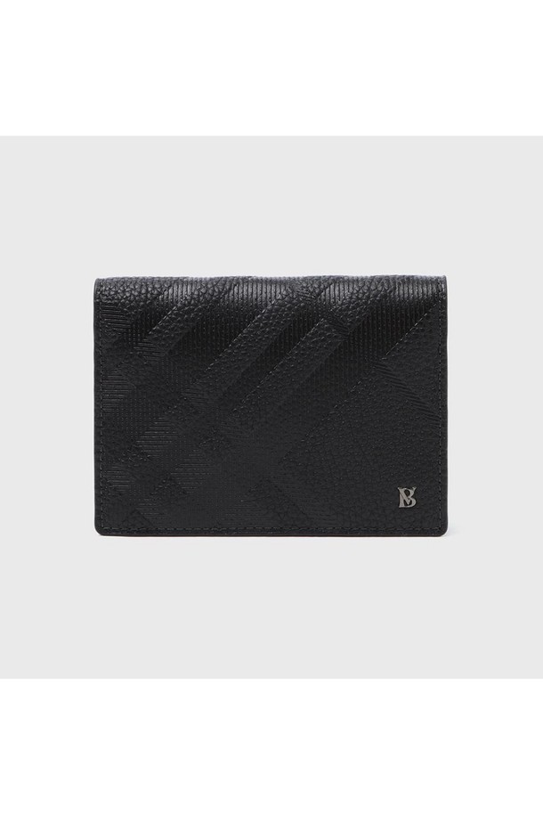 BENOVERO - 악세서리 - [베노베로] 매튜 체크 소가죽 명함지갑 Businesscard Wallet 5cc black (BJF1ACN1251K1)