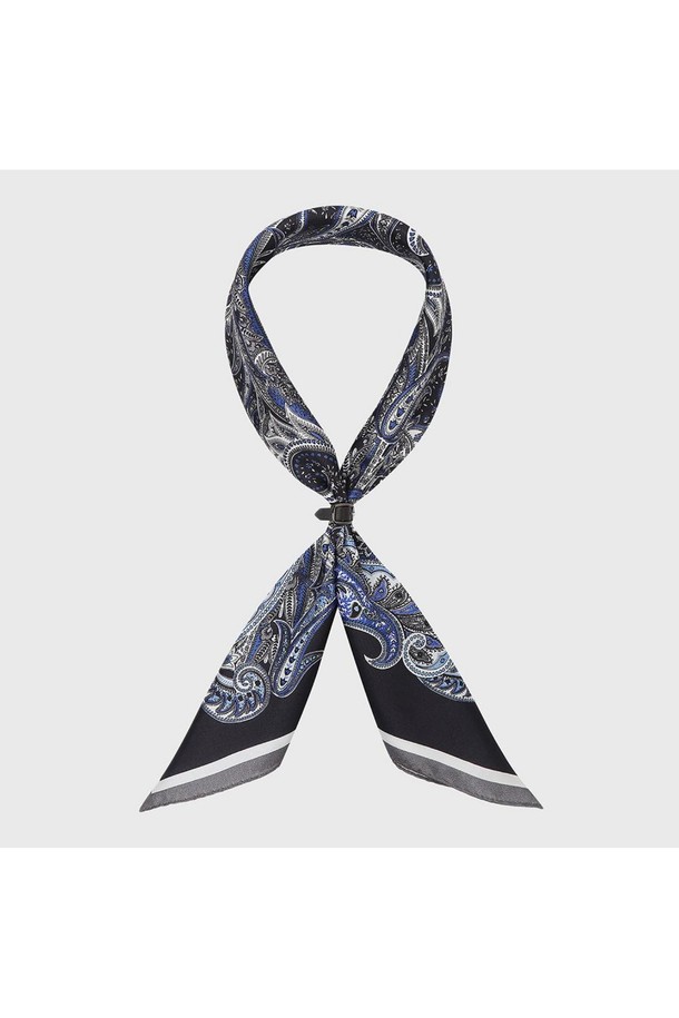 BENOVERO - 악세서리 - [베노베로] 실크 사각 스카프 square silk scarf navy (BJG1ACSC105N1)