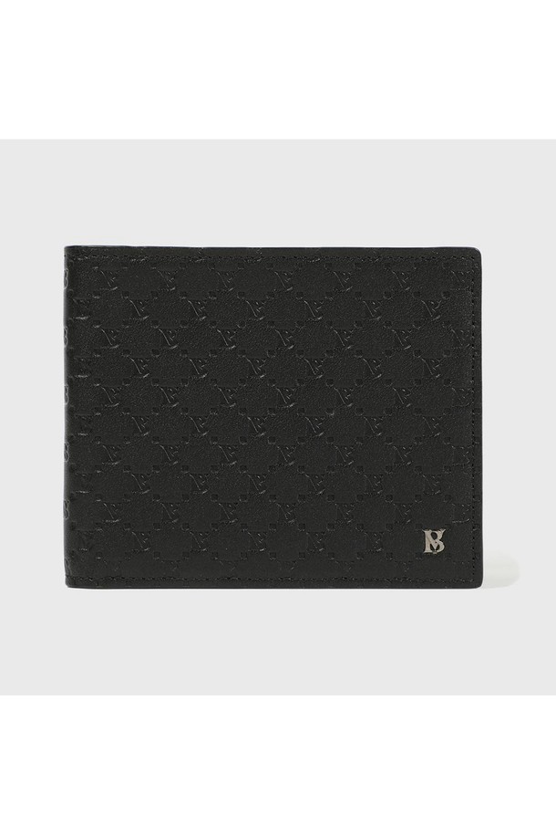 BENOVERO - 악세서리 - [베노베로] 알렉스 소프트 엠보 소가죽 반지갑 Billfold Wallet 9cc black (BJG1ACP2201K1)