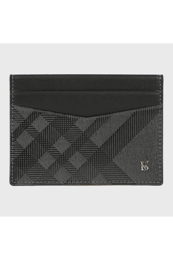 BENOVERO - 악세서리 - [베노베로] 에드가 체크 소가죽 카드지갑 Cardholder 4cc grey (BJG1ACP5202G1)