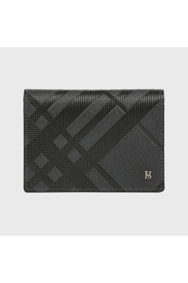 BENOVERO - 악세서리 - [베노베로] 에드가 체크 소가죽 명함지갑 Businesscard Wallet 7cc grey (BJG1ACN1203G1)