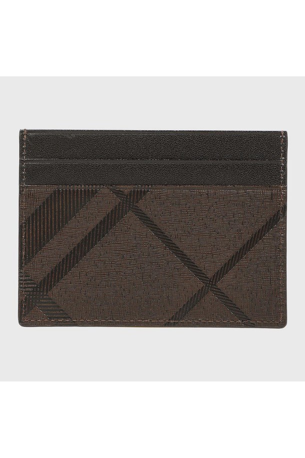 BENOVERO - 악세서리 - [베노베로] 에드가 체크 소가죽 카드지갑 Cardholder 4cc brown (BJG1ACP5202W1)