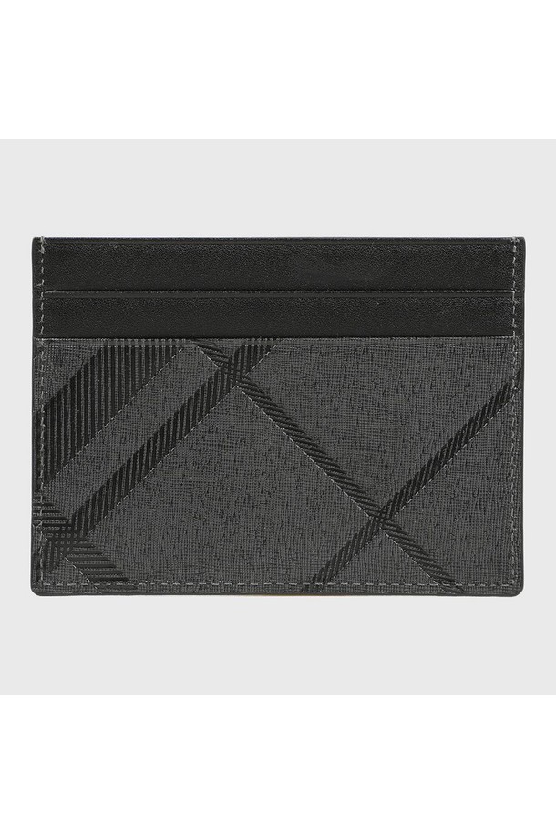 BENOVERO - 악세서리 - [베노베로] 에드가 체크 소가죽 카드지갑 Cardholder 4cc grey (BJG1ACP5202G1)