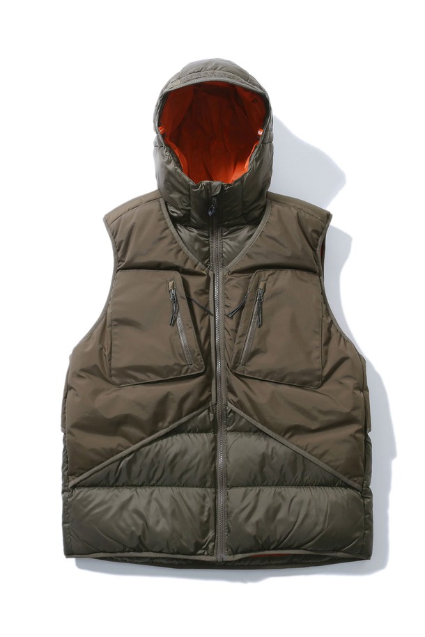 BOBCAT - 다운/패딩 - Hard Shell Layered Down Vest - Khaki