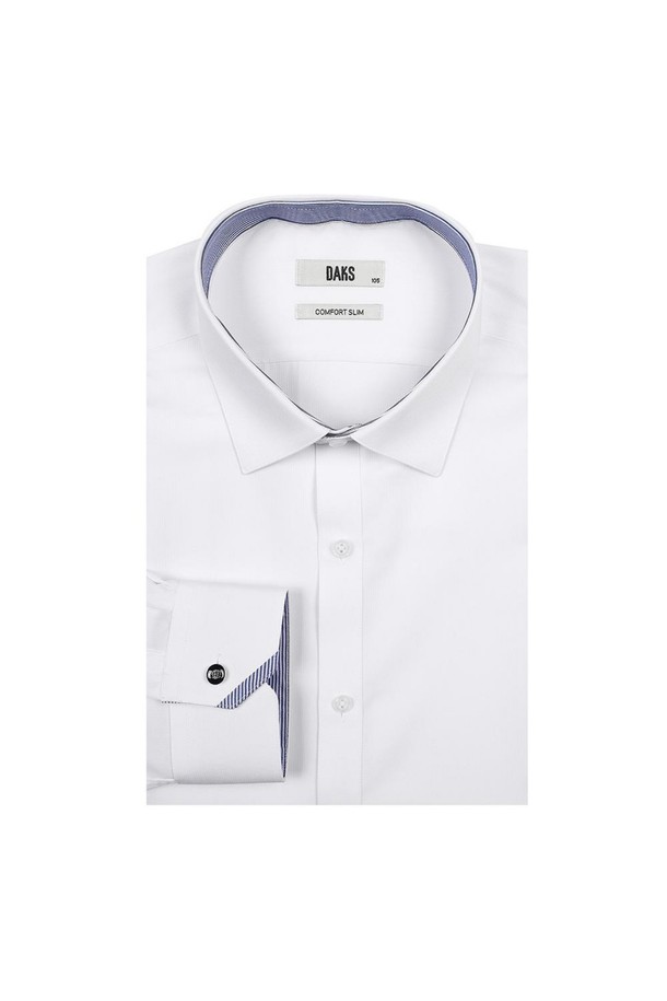 DAKS SHIRTS - 셔츠 - [닥스셔츠] 폴리혼방 도비조직 셔츠 컴포트 슬림핏 화이트 (DKG1SHDL210A1)