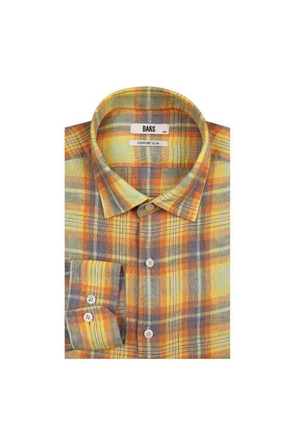 산뜻한 옐로우 컬러의 린넨 소재, 미디엄 체크 패턴 셔츠입니다. 봄, 여름 시즌에 어울리는 얇은 두께감과 통기성으로 쾌적한 착용감을 선사합니다. 세미와이드 카라와 컴포트 슬림핏으로 편안하면서도 세련된 실루엣을 연출하며, 데이트룩, 카페룩 등 다양한 캐주얼 스타일에 활용하기 좋습니다. 카라 키퍼가 내장되어 있으며, 반라운드 밑단 디자인으로 활동성을 높였습니다. 린넨 특성상 세탁 후 다림질 관리가 필요합니다.
