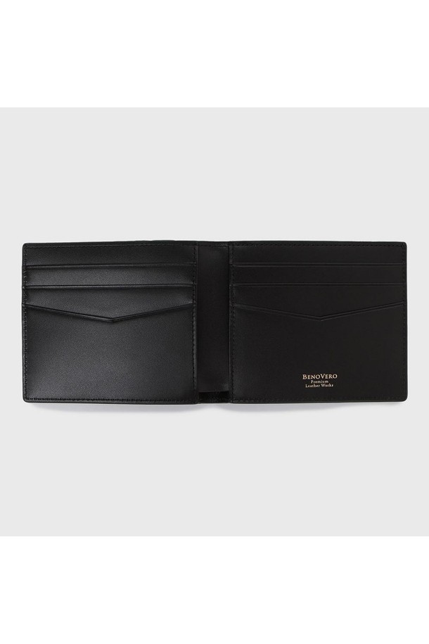 BENOVERO - 악세서리 - [베노베로] 밀스 소가죽 반지갑 Billfold Wallet 8cc grey (BJF1ACP2151G1)