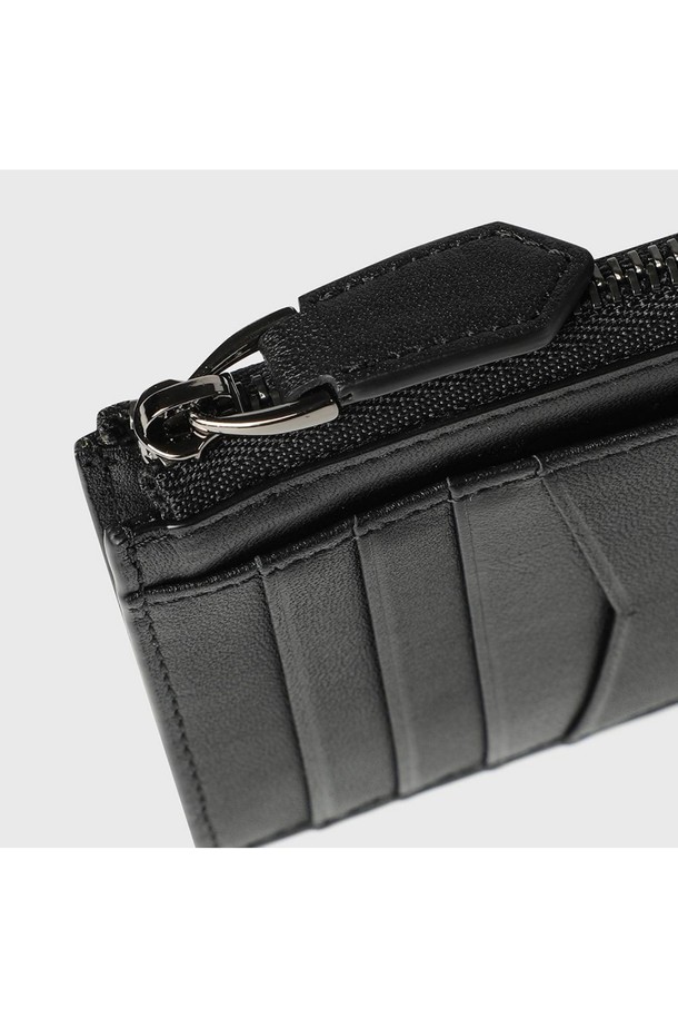 BENOVERO - 악세서리 - [베노베로] 알렉스 소프트 엠보 소가죽 지퍼 카드지갑 Cardholder 4cc black (BJF1ACP5205K1)