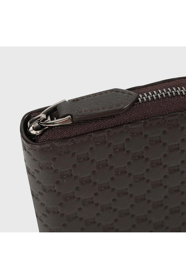 BENOVERO - 악세서리 - [베노베로] 알렉스 소프트 엠보 소가죽 탑지퍼 카드지갑 Cardholder 4cc brown (BJF1ACP5206W1)