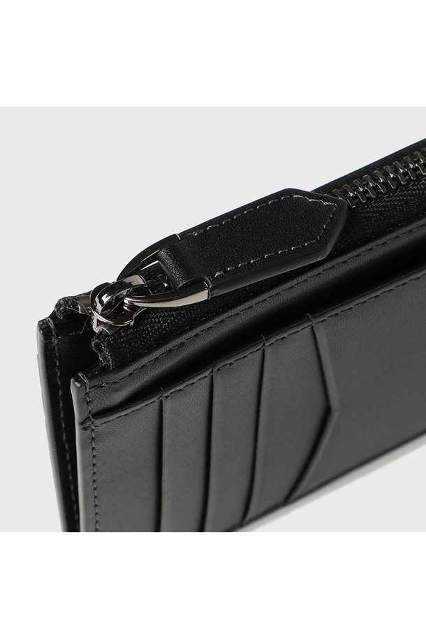 BENOVERO - 악세서리 - [베노베로] 에드가 체스 소가죽 지퍼 카드지갑 Cardholder 4cc black (BJF1ACP5225N1)