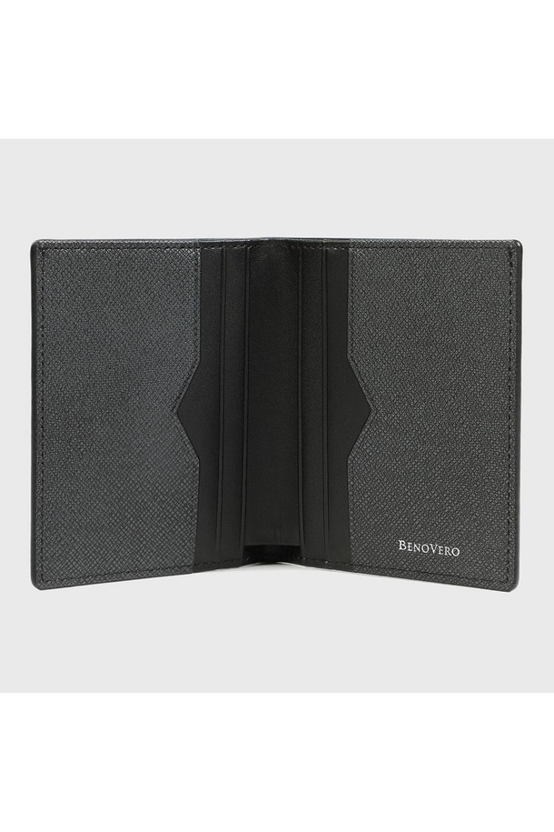 BENOVERO - 악세서리 - [베노베로] 에드가 슬림 소가죽 미니지갑 Mini Wallet 6cc grey (BJG1ACP1203G1)