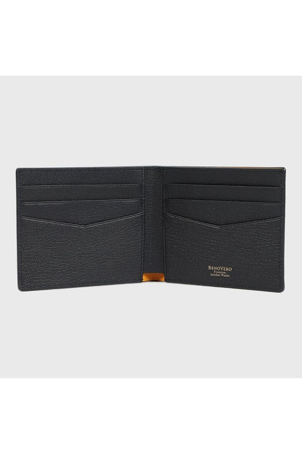 BENOVERO - 악세서리 - [베노베로] 프렌치 고트가죽 반지갑 Billfold Wallet 8cc navy (BJG1ACP2270N1)