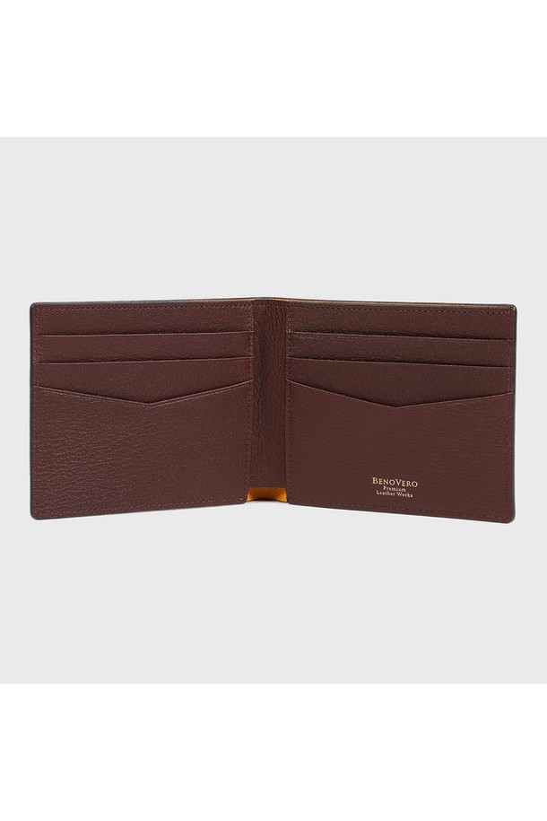 BENOVERO - 악세서리 - [베노베로] 프렌치 고트가죽 반지갑 Billfold Wallet 8cc red (BJG1ACP2270R1)