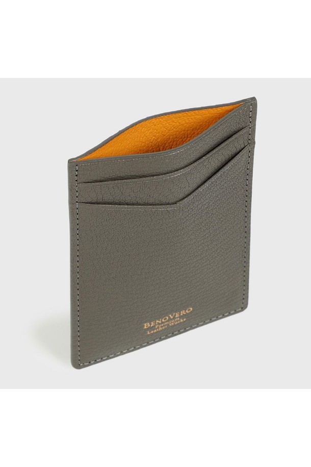 BENOVERO - 악세서리 - [베노베로] 프렌치 고트가죽 카드지갑 Cardholder 4cc grey (BJG1ACP5270G1)