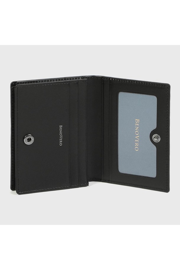 BENOVERO - 악세서리 - [베노베로] 에드가 체크 소가죽 명함지갑 Businesscard Wallet 7cc grey (BJG1ACN1203G1)