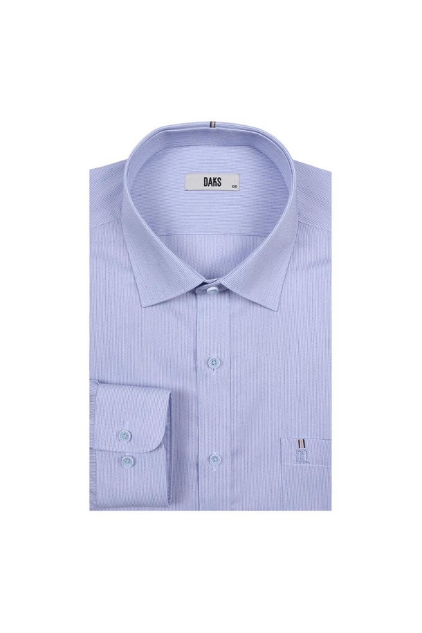 DAKS SHIRTS - 셔츠 - [닥스셔츠] 폴리혼방 스트라이프 드레스 셔츠 레귤러핏 블루 (DKS1SHDL121B1)