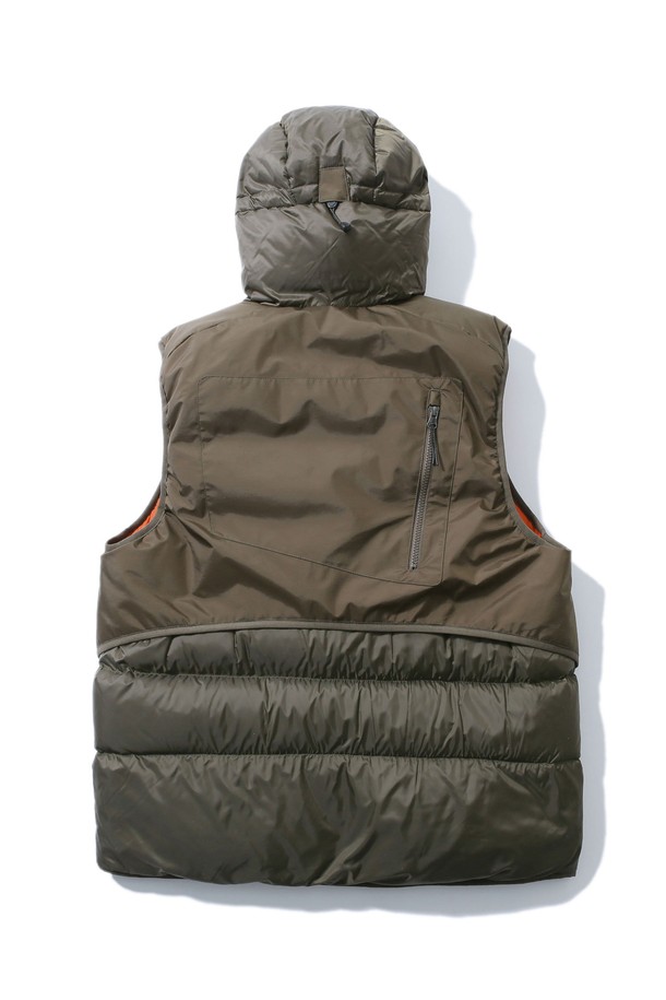 BOBCAT - 다운/패딩 - Hard Shell Layered Down Vest - Khaki