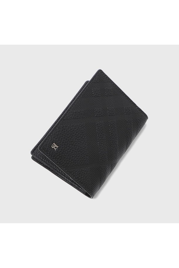 BENOVERO - 악세서리 - [베노베로] 매튜 체크 소가죽 명함지갑 Businesscard Wallet 5cc black (BJF1ACN1251K1)