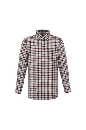 울혼방 노케어 스몰체크 셔츠