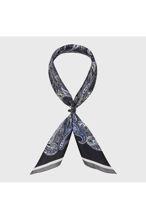 [베노베로] 실크 사각 스카프 square silk scarf navy (BJG1ACSC105N1)