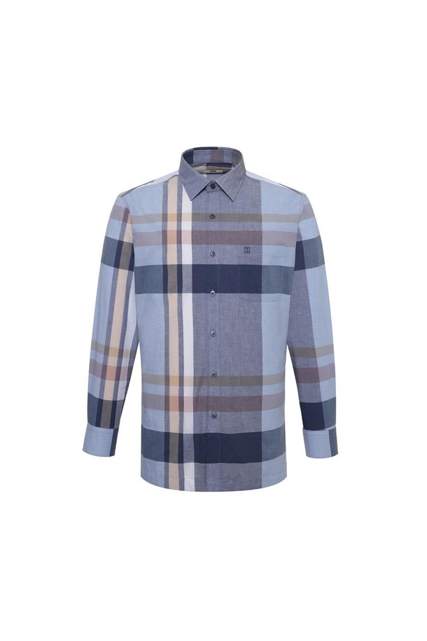 DAKS SHIRTS - 셔츠 - [닥스셔츠] 폴리혼방 빅체크 캐주얼 셔츠 레귤러핏 네이비 (DKS3SHCL140N1)