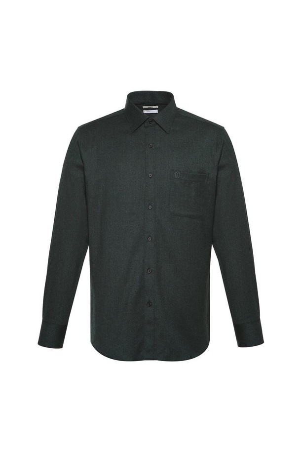 DAKS SHIRTS - 드레스셔츠 - [닥스셔츠] 울 100 워셔블 솔리드 셔츠 레귤러핏 그린 (DJF1SHDL135E1)