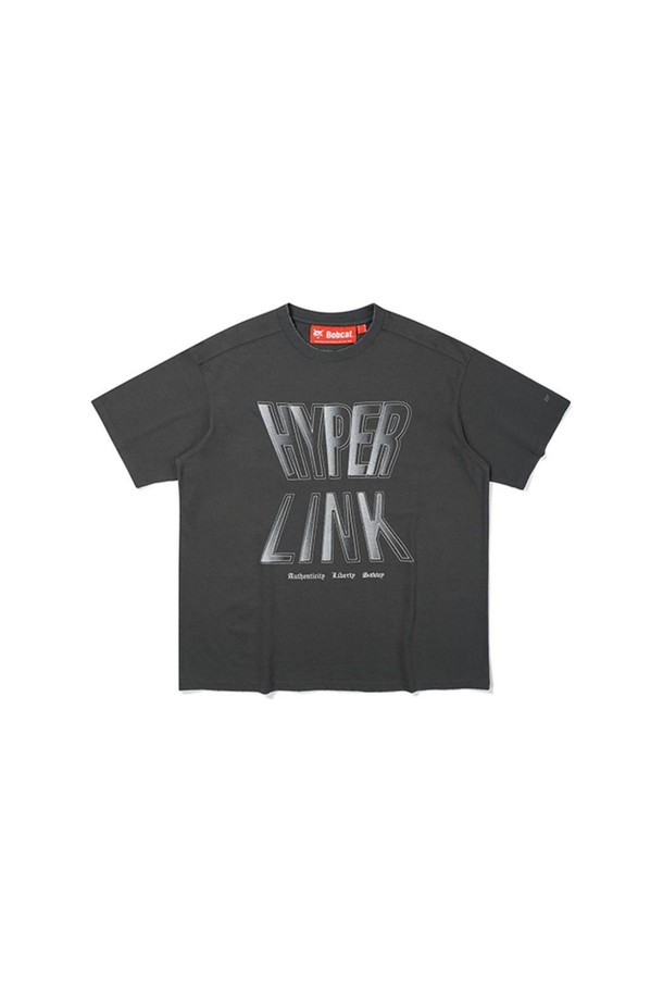 BOBCAT - 반팔티셔츠 - HYPER LINK GRAPHIC T-SHIRTS - CHARCOAL GREY