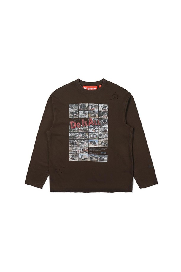 BOBCAT - 긴팔티셔츠 - DO IT ALL G RAPHIC LONG SLEEVE T-SHIRTS - BROWN