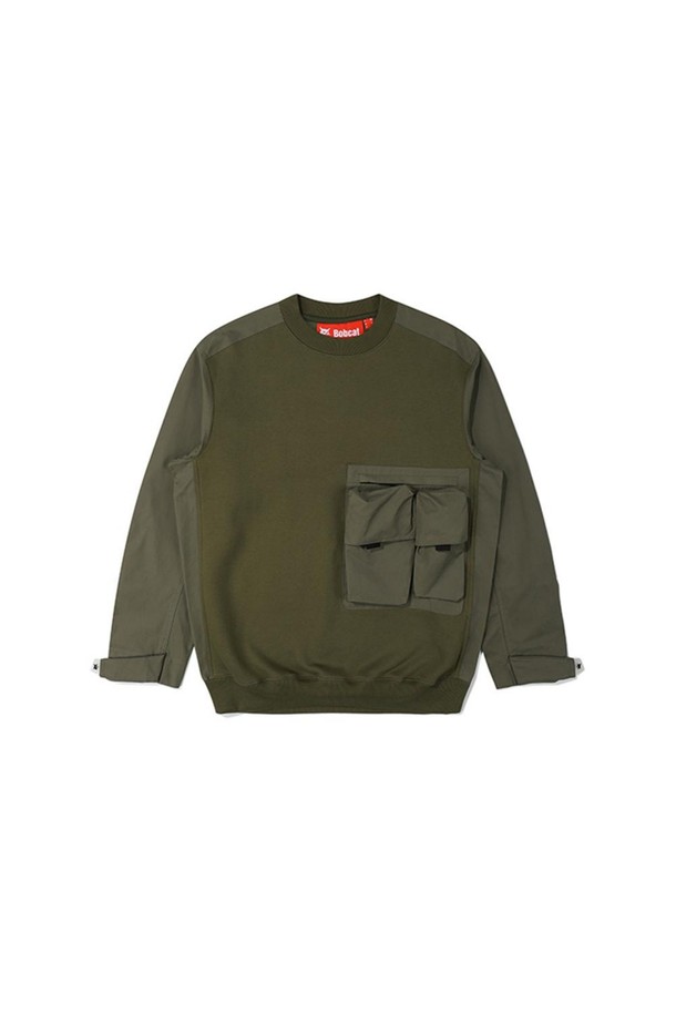 BOBCAT - 스웨트셔츠 - DOUBLE POCKET T-shirts - KHAKI