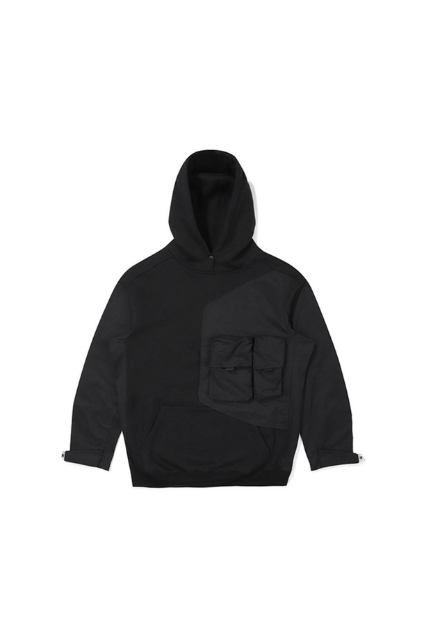 BOBCAT - 스웨트셔츠 - DOUBLE POCKET HOODIE - BLACK