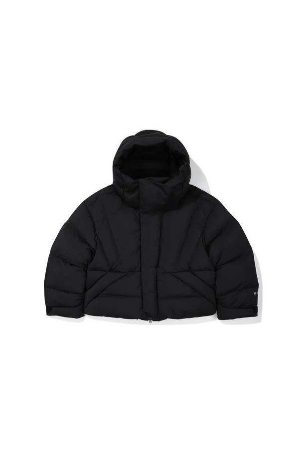 BOBCAT - 다운/패딩 - Hoodie Short Down Jacket - BLACK