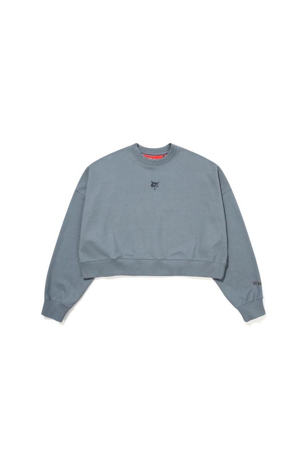 BOBCAT - 스웨트셔츠 - WMS HYPER LINK CROP SWEATSHIRTS - BLUE