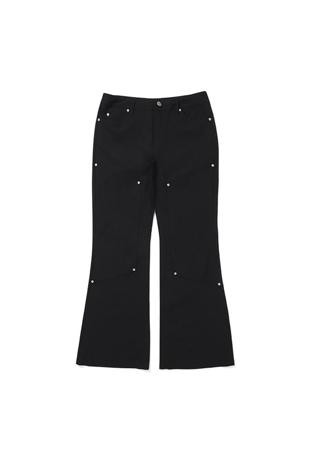 BOBCAT - 캐주얼팬츠 - WMS Flare pants - BLACK