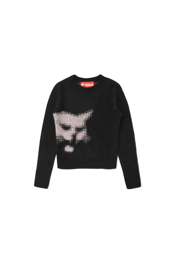 BOBCAT - 스웨터 - WMS BOBCAT JAQUARD CREWNECK PULLOVER - BLACK