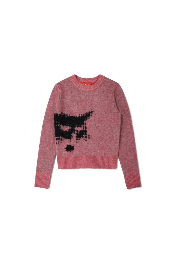 BOBCAT - 스웨터 - WMS BOBCAT JAQUARD CREWNECK PULLOVER - PINK