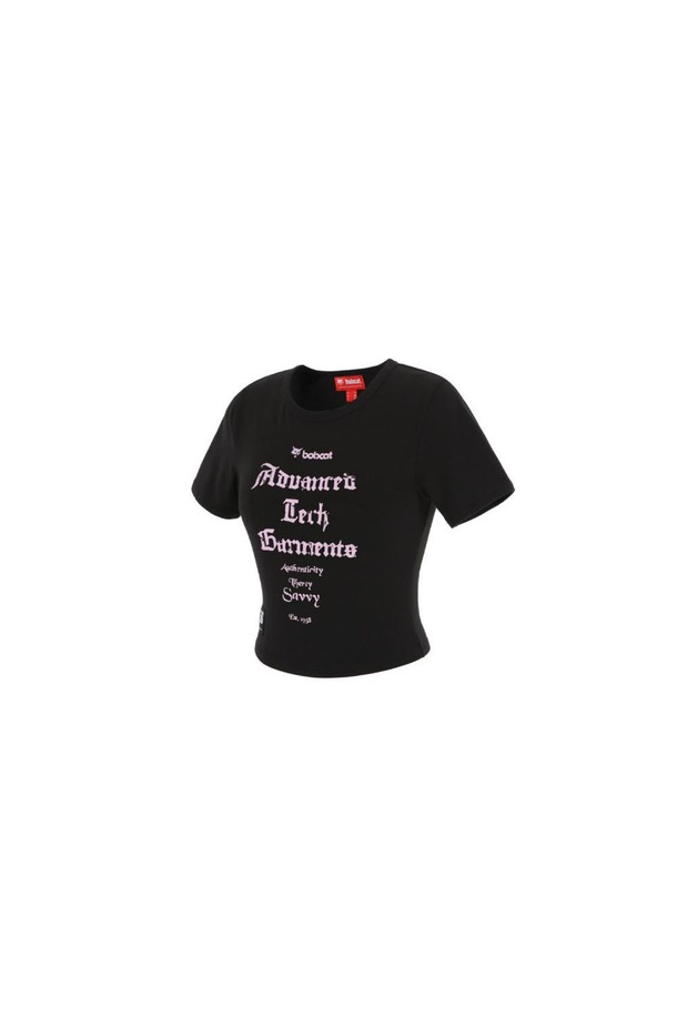 BOBCAT - 반팔티셔츠 - Womens Advanced Tech Garments Crop T-shirt - Black