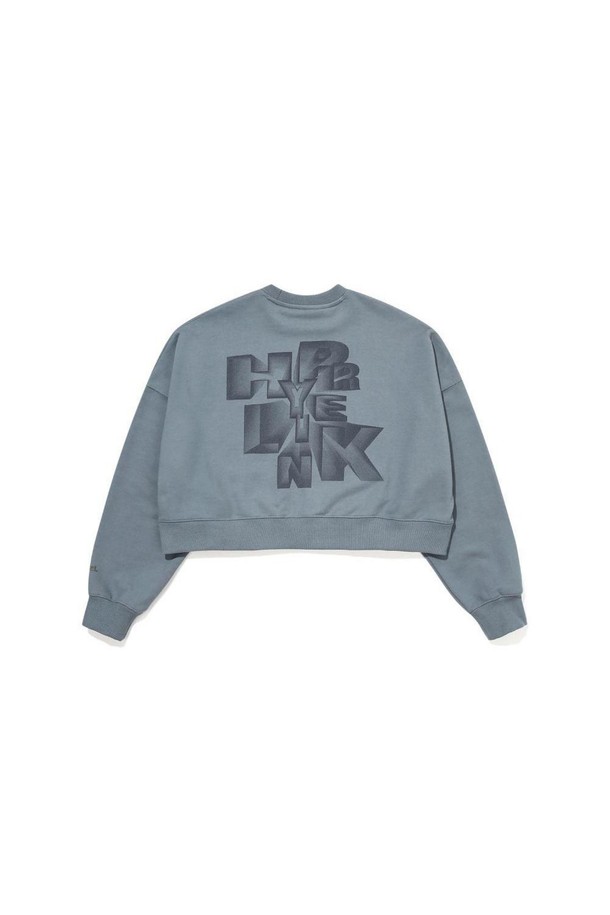 BOBCAT - 스웨트셔츠 - WMS HYPER LINK CROP SWEATSHIRTS - BLUE