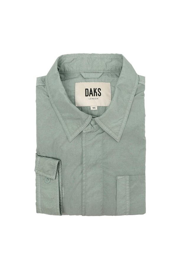 DAKS SHIRTS - 캐주얼셔츠 - [닥스셔츠] 나일론 가먼트 다잉 셔켓 그린 (DKA1SHCL190E1)