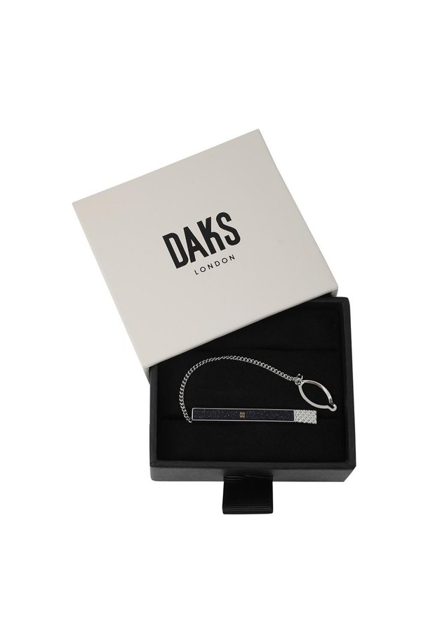 DAKS SHIRTS - 타이 - 백금 도금 스퀘어 사금석 넥타이핀