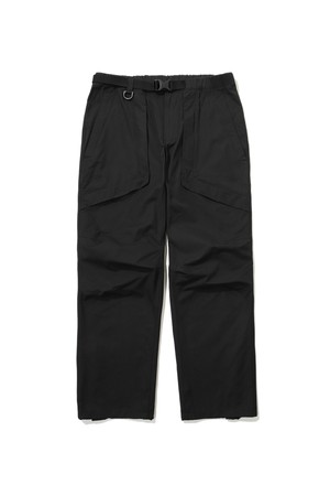 Flap Pocket Belted Pants - Black