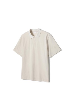 코튼혼방 에어로쿨 피케 티셔츠 베이지
