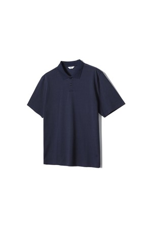 코튼혼방 에어로쿨 피케 티셔츠 네이비