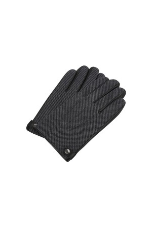 [아울렛] 양가죽 체크패턴 스마트터치 장갑 블랙