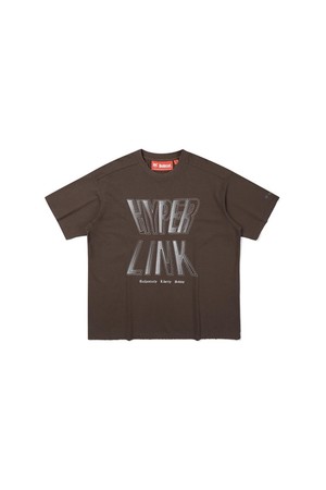 HYPER LINK GRAPHIC T-SHIRTS - BROWN