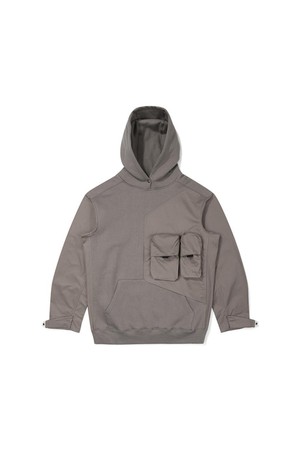 DOUBLE POCKET HOODIE - BEIGE