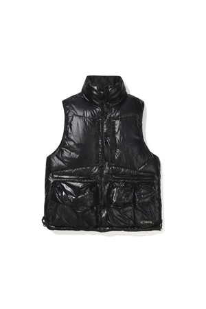 REVERSIBLE UTILITY DOWN VEST - BLACK