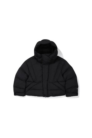 Hoodie Short Down Jacket - BLACK