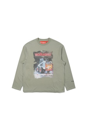 WORKSAVER GRAPHIC LONG SLEEVE T-SHIRTS - MINT GREY