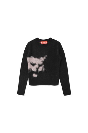 WMS BOBCAT JAQUARD CREWNECK PULLOVER - BLACK